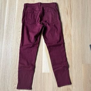 J Brand Maroon skinny jeans